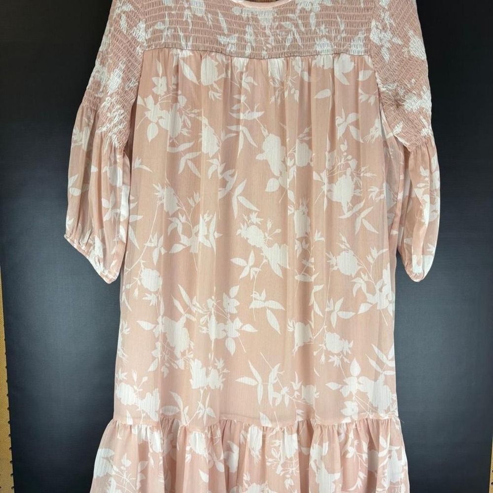 Womens Calvin Klein Light Pink Dress with white flowers